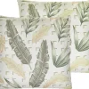 Beliani Beige Koristetyyny Vihrea Lehtikuvio 45 X 45 Cm 2 Kpl Rhapis Best Sale