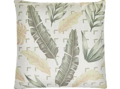 Beliani Beige Koristetyyny Vihrea Lehtikuvio 45 X 45 Cm 2 Kpl Rhapis Best Sale