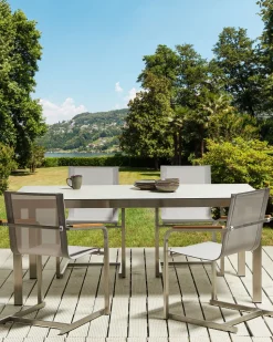 Beliani Beige Puutarhatuoli Setti 4 Kpl Cosoleto Flash Sale