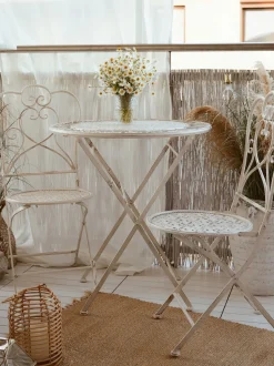 Beliani Bistropoytasetti Rauta Beige Trieste Best Sale