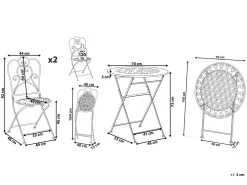 Beliani Bistropoytasetti Rauta Beige Trieste Best Sale