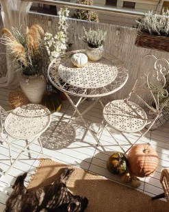 Beliani Bistropoytasetti Rauta Beige Trieste Best Sale