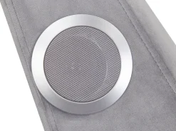 Beliani Divaani Bluetooth-Kaiuttimella Ja Usb-Portilla Sametti Harmaa Simorre New