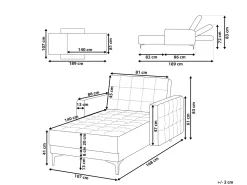 Beliani Divaani Kangas Tummanruskea Aberdeen Sale