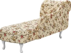 Beliani Divaani Kangas Vasenk. Beige Kukkakuvio Nimes Best