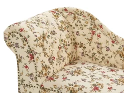 Beliani Divaani Kangas Vasenk. Beige Kukkakuvio Nimes Best