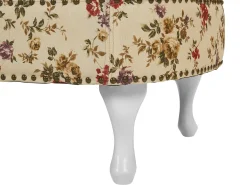 Beliani Divaani Kangas Vasenk. Beige Kukkakuvio Nimes Best