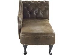 Beliani Divaani Keinomokkanahka Oikeak. Ruskea Nimes Cheap