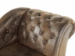 Beliani Divaani Keinomokkanahka Oikeak. Ruskea Nimes Cheap