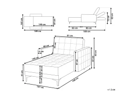 Beliani Divaani Keinonahka Musta Aberdeen Best