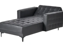 Beliani Divaani Keinonahka Musta Aberdeen Best