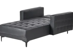 Beliani Divaani Keinonahka Musta Aberdeen Best