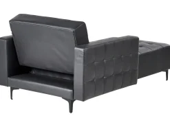 Beliani Divaani Keinonahka Musta Aberdeen Best