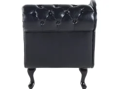 Beliani Divaani Keinonahka Oikeak. Musta Nimes Best Sale