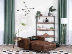 Beliani Divaani Keinonahka Ruskea Aberdeen Online