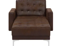 Beliani Divaani Keinonahka Ruskea Aberdeen Online