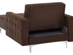 Beliani Divaani Keinonahka Ruskea Aberdeen Online