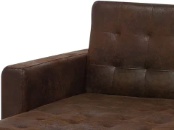 Beliani Divaani Keinonahka Ruskea Aberdeen Online