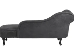 Beliani Divaani Keinonahka Vasenk. Tummanharmaa Nimes Clearance