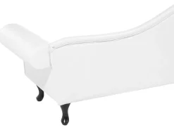 Beliani Divaani Keinonahka Vasenk. Valkoinen Lattes Online