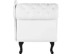 Beliani Divaani Keinonahka Vasenk. Valkoinen Nimes Cheap