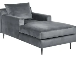 Beliani Divaani Sametti Harmaa Gueret Cheap