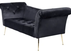 Beliani Divaani Sametti Musta Nantilly Store