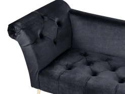 Beliani Divaani Sametti Musta Nantilly Store