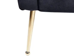 Beliani Divaani Sametti Musta Nantilly Store