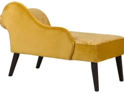 Beliani Divaani Sametti Oikeak. Keltainen Biarritz Clearance
