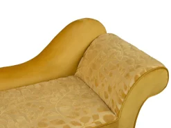 Beliani Divaani Sametti Oikeak. Keltainen Biarritz Clearance