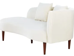 Beliani Divaani Sametti Oikeak. Kermanvalkoinen Chaumont New