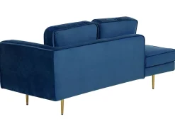 Beliani Divaani Sametti Oikeak. Laivastonsininen Miramas Sale