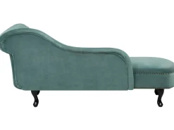 Beliani Divaani Sametti Oikeak. Mintunvihrea Nimes Clearance