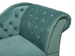 Beliani Divaani Sametti Oikeak. Mintunvihrea Nimes Clearance