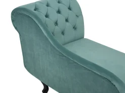 Beliani Divaani Sametti Oikeak. Mintunvihrea Nimes Clearance