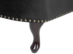 Beliani Divaani Sametti Oikeak. Musta Nimes New