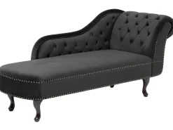 Beliani Divaani Sametti Oikeak. Musta Nimes New