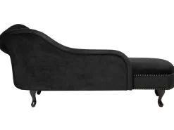 Beliani Divaani Sametti Oikeak. Musta Nimes New