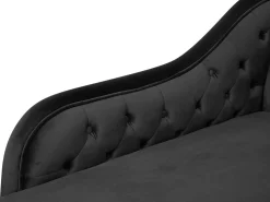 Beliani Divaani Sametti Oikeak. Musta Nimes New