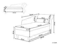 Beliani Divaani Sametti Oikeak. Musta Luiro Outlet