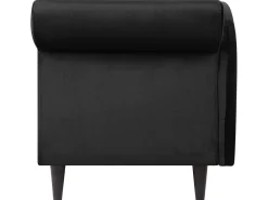 Beliani Divaani Sametti Oikeak. Musta Luiro Outlet