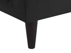 Beliani Divaani Sametti Oikeak. Musta Luiro Outlet