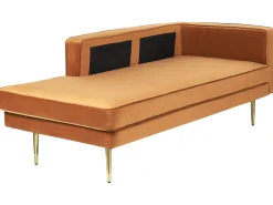 Beliani Divaani Sametti Oikeak. Oranssi Miramas Best Sale