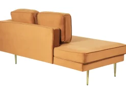 Beliani Divaani Sametti Oikeak. Oranssi Miramas Best Sale