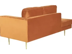 Beliani Divaani Sametti Oikeak. Oranssi Miramas Best Sale