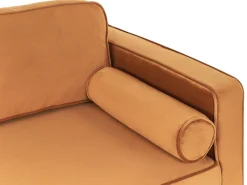 Beliani Divaani Sametti Oikeak. Oranssi Miramas Best Sale