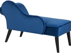 Beliani Divaani Sametti Oikeak. Sininen Biarritz Online