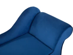 Beliani Divaani Sametti Oikeak. Sininen Biarritz Online