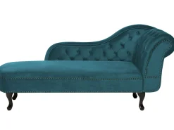 Beliani Divaani Sametti Oikeak. Sinivihrea Nimes Best Sale